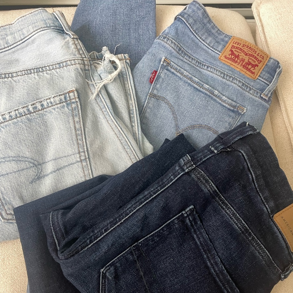 10 pairs of American Eagle & Levi Jeans Collection